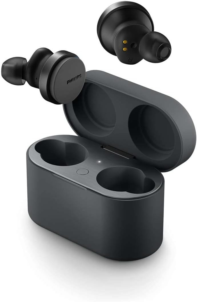 Philips TAT8506BK True Wireless Headphones, Noise Cancelling Pro, Adults Wireless Earbuds, In Ear Headphone with Dual Mic & Touch Control, Bluetooth Multipoint Connectivity, 35 Hours Play Time